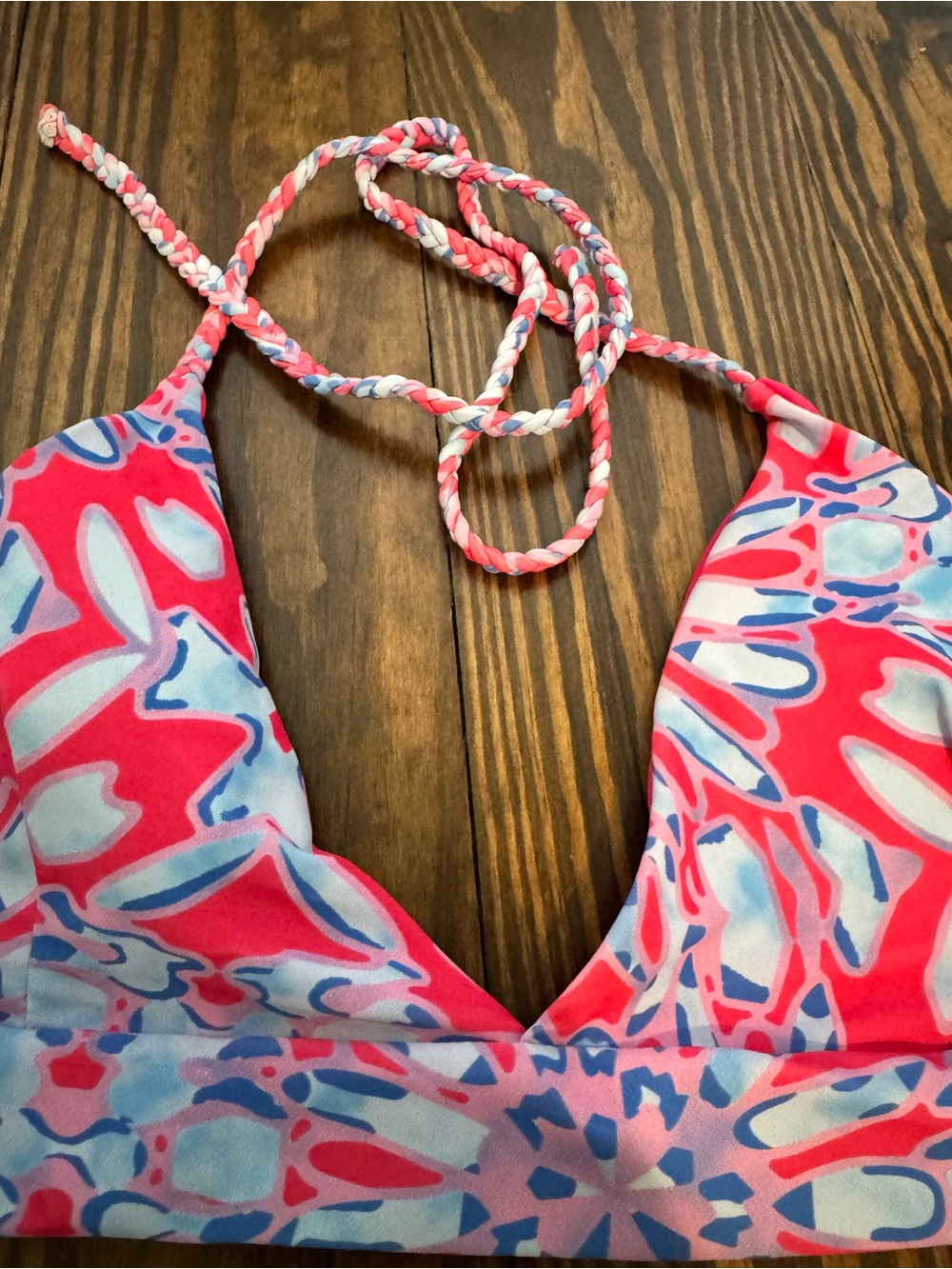 Pink Patterned Two-Piece Bikini Set - Picture 2 of 4